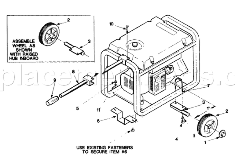 Page B Diagram and Parts List for 9579-0  Briggs and Stratton Generator
